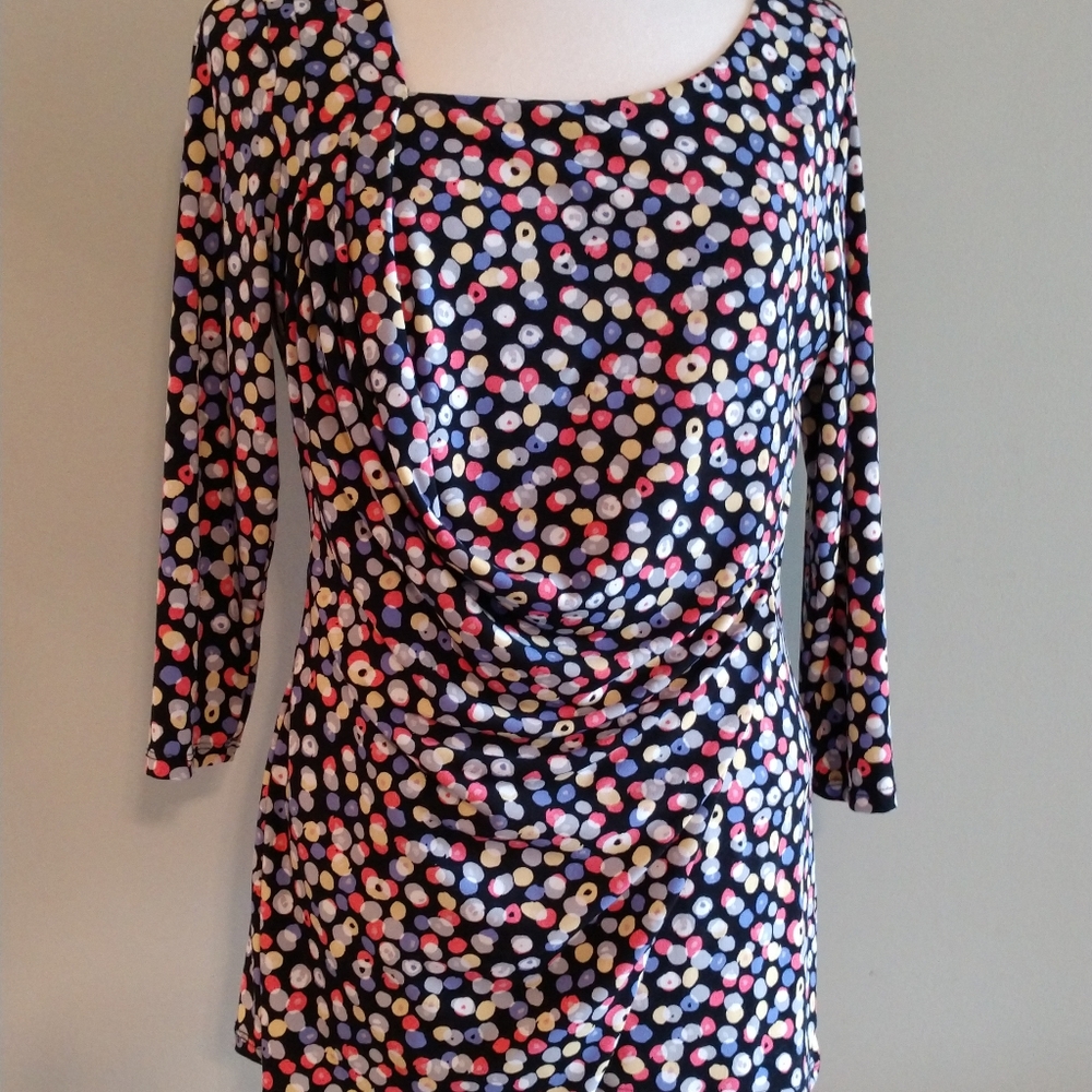 Vince Camuto Dress Large Black With Dots